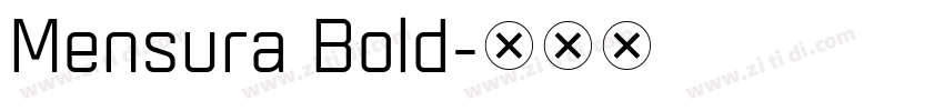 Mensura Bold字体转换